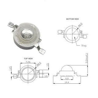 [Giá sỉ theo combo] LED COB công suất 3V 1W, 3W, 5W 100-120Lm Luxeon siêu sáng