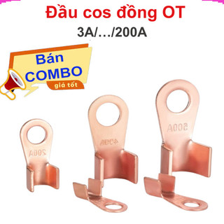 [Giá sỉ theo combo] Đầu Cos đồng OT, cos bấm bình acquy, đầu nối dây điện bằng đồng chất lượng cao