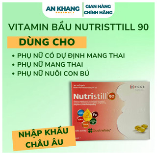 Vitamin Bầu Nutristill 90 - Bổ Sung DHA, EPA & Vitamin Cho Phụ Nữ Mang Thai & Cho Con Bú | HỘP 15 VIÊN