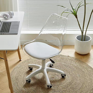 Ghế Xoay Trang Điểm Bằng acrylic Trong Suốt Thoải Mái Tiện Dụng Cho Văn Phòng / Phòng Ngủ