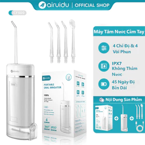 Airuidu CF500 Water Flossers Có thể rửa toàn thân 4 chế độ Lý tưởng cho các chuyến công tác
