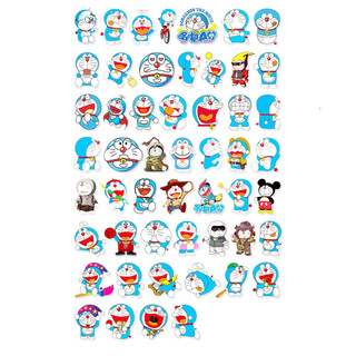 [Set 50 Cái] Bộ Sticker hình Doraemon dễ thương dán trang trí laptop, mũ bảo hiểm, vali, xe tay ga, ván trượt - DB.018