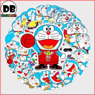 [Set 50 Cái] Bộ Sticker hình Doraemon dễ thương dán trang trí laptop, mũ bảo hiểm, vali, xe tay ga, ván trượt - DB.018