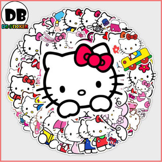 [Set 50 Cái] Sticker chủ đề Hello Kitty cute dán trang trí laptop, mũ nón bảo hiểm, vali, xe tay ga, ván trượt - DB.023