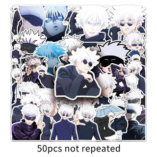 70 Sticker thầy Gojo Satoru Jujutsu Kaisen đen trắng dán trang trí anime manga ngầu