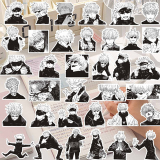 70 Sticker thầy Gojo Satoru Jujutsu Kaisen đen trắng dán trang trí anime manga ngầu