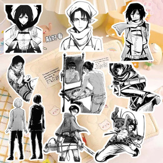70 Sticker Attack On Titan đen trắng dán trang trí anime manga ngầu - ST.20