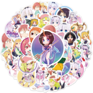 [Set 50 Cái] Sticker Anime Kobayashi-san Chi no Maid Dragon, Hầu gái rồng nhà Kobayashi dán trang trí  - DB.162