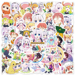[Set 50 Cái] Sticker Anime Kobayashi-san Chi no Maid Dragon, Hầu gái rồng nhà Kobayashi dán trang trí  - DB.162