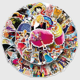 50 Hình Sticker One Piece cute dán trang trí laptop, mũ nón bảo hiểm, vali, xe máy ván trượt DB.235