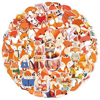 50 Sticker Cáo tuyết Gumiho nhiều họa tiết chống nước dán trang trí laptop, mũ nón bảo hiểm, vali, xe tay ga DB.230