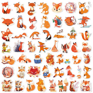 50 Sticker Cáo tuyết Gumiho nhiều họa tiết chống nước dán trang trí laptop, mũ nón bảo hiểm, vali, xe tay ga DB.230