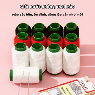 Hộp Kim Chỉ May Cao Cấp – Kim Khâu Thép Nhiều Kích Thước Kèm Dụng Cụ Xỏ Kim Nhanh Chóng Ngói - HDKC04