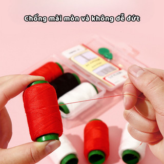 Hộp Kim Chỉ May Cao Cấp – Kim Khâu Thép Nhiều Kích Thước Kèm Dụng Cụ Xỏ Kim Nhanh Chóng Ngói - HDKC04