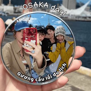 Gương Lồi Chụp Ảnh Selfie Du Lịch, Gương Mini Góc Rộng Check-in Sống Ảo Các Cặp Đôi Bạn Bè Ngói - GTD03