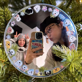 Gương Lồi Chụp Ảnh Selfie Du Lịch, Gương Mini Góc Rộng Check-in Sống Ảo Các Cặp Đôi Bạn Bè Ngói - GTD03