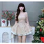 Đầm nữ 2 dây hồ điệp tùng dáng ngắn xòe phối lưới chất bố xước xinh tiểu thư cho nàng mặc đi hẹn hò