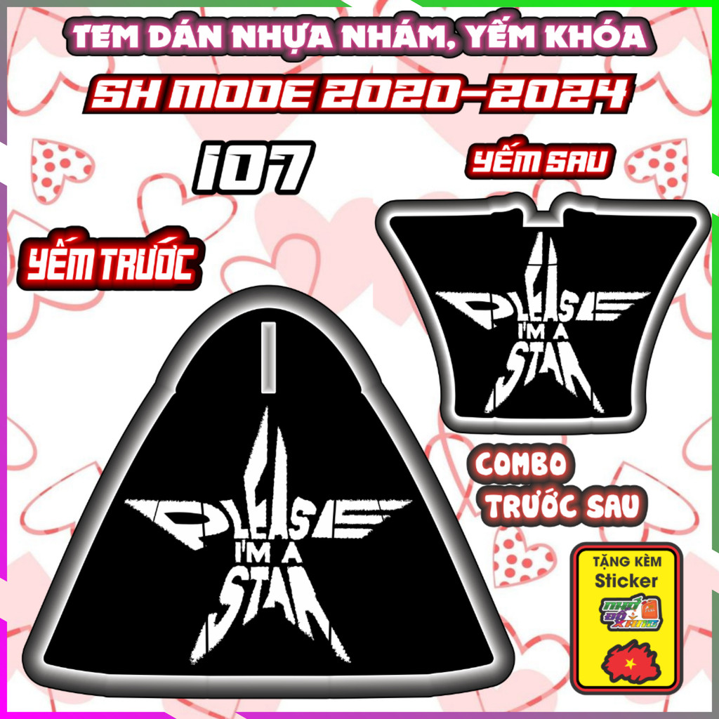 Combo Tem Dán Yếm Khóa SH MODE 2020-2025 Dán Trang Trí Chống Trầy Samurai Tom And Jerry Nhãn Dán