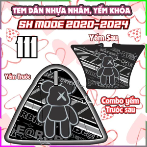 Combo Tem Dán Yếm Khóa SH MODE 2020-2025 Dán Trang Trí Chống Trầy Samurai Tom And Jerry Nhãn Dán