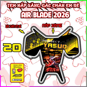 Combo Dán Nắp Xăng Gác Chan em Bé Air Blade 2026 TRang Trí Nhưa Nhám Bảo Vệ Chống Trầy Chống Nước