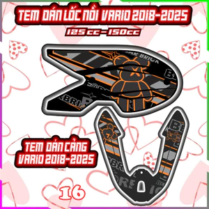 Combo Tem Dán Lốc Nồi Cảng Vario 2018-2025 Dán Trang Trí Bearik Nhãn Dán Decal
