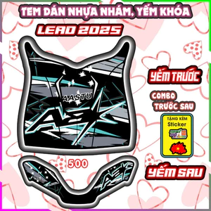 Tem Dán Yếm Nhựa Nhám Lead 2025 Mẫu Aa Dán Trang Trí Chống Trầy Decal Nhã dán