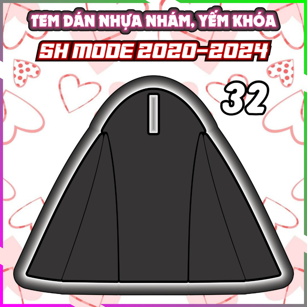 Combo Tem Dán Yếm Nhựa Nhám Sh mode 2020-2025 Mẫu Aa Dán Trang Trí Decal Nhãn Dán