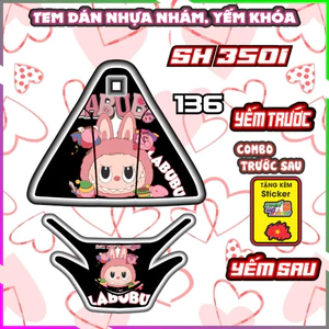 Combo Tem Dán Yếm Khóa Nhựa Nhám Sh 350i Dán Trang Trí Chống Trầy Decal Nhãn Dán