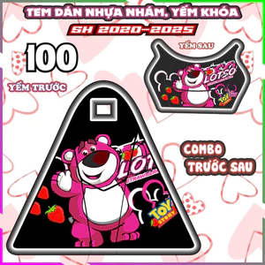 Combo tem dán yếm khóa SH 150i 160i 125i 2020-2025 dán trang trí gấu dâu decal sticker nhãn dán
