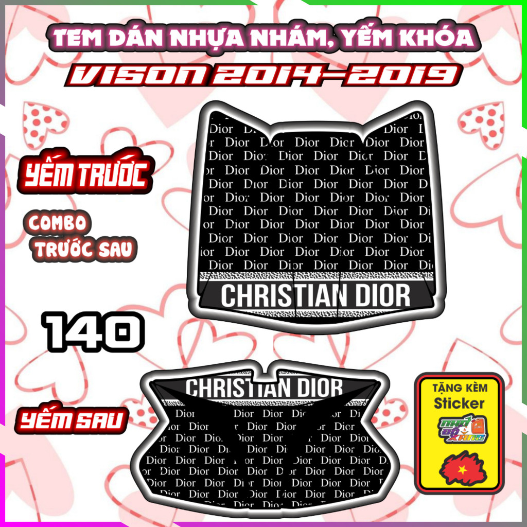 Combo Tem Dán Yếm Nhựa Nhám Vision 2014-2019 Shin Dán Trang Trí Chống Trầy Nhãn dán