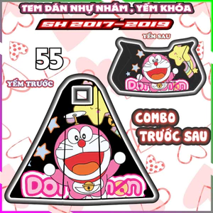 Combo dán yếm trước sau xe SH 2017-2019 dán trang trí doreamon bunny decal sticker nhãn dán
