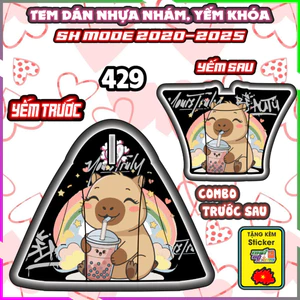 Tem Dán Yếm Nhựa Nhám SH MODE 2020-2025 Dán Trang Trí Chống Trầy Decal Nhãn Dán