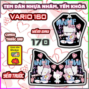 Combo Tem dán Yếm Nhựa Nhám Vario 160 Dán Trang Trí Hello Kitty Decal Nhãn Dán