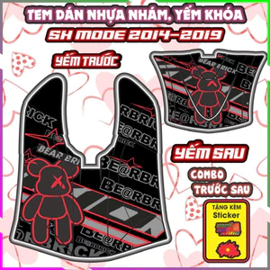 Combo Tem Yếm Nhựa Nhám SH MODE 2014-2019 Dán Trang Trí Chống Trầy Nhãn Dán Sticker