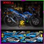 Tem Dán Tem Đỏ Xanh Trắng Đen Satria Mẫu Mới Decal 3 Lớp cao cấp chống nước Logo mã 3083F