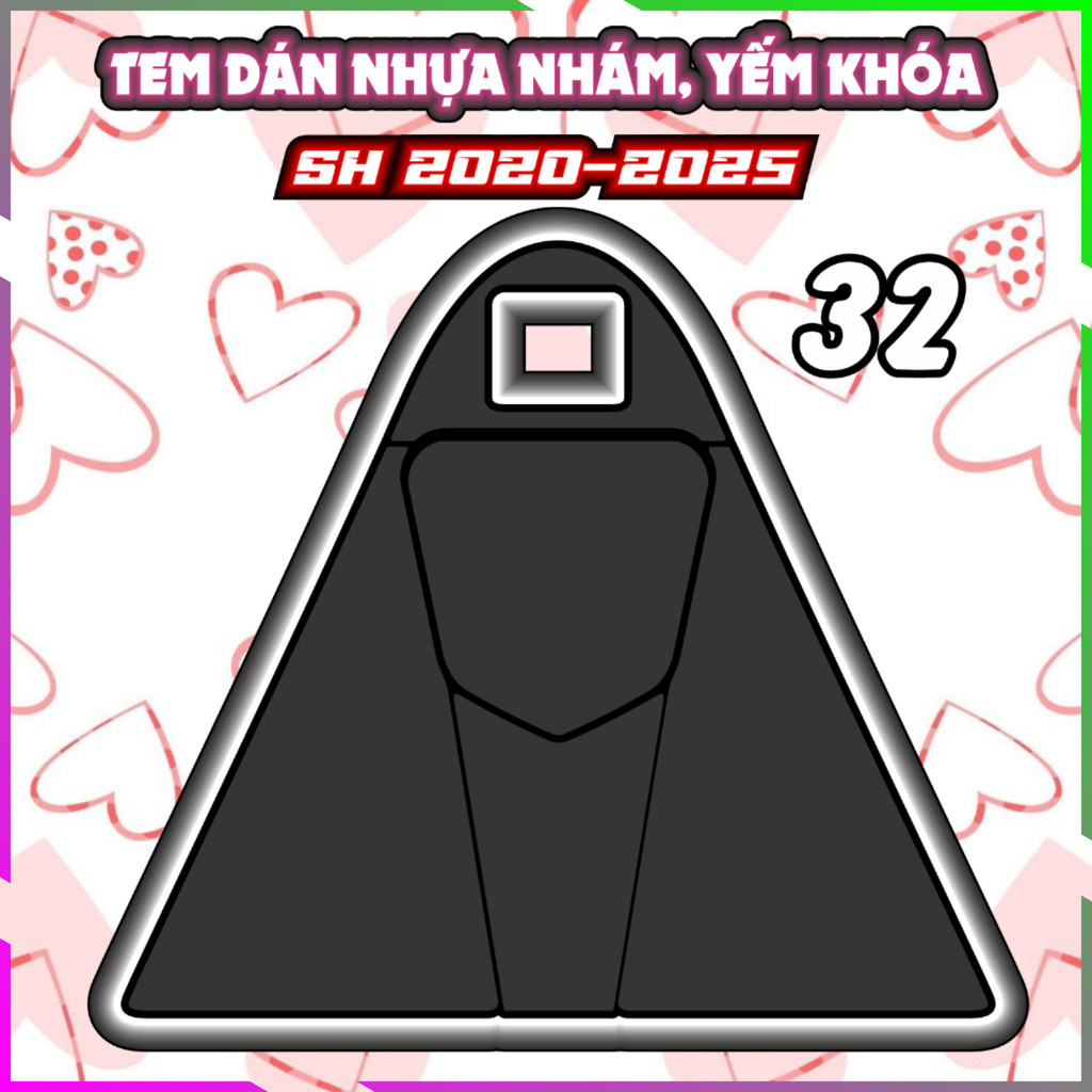 Combo Tem Dán Yếm Nhựa Nhám Sh 2020-2025 SH 150i 160i 125i Mẫu Aa Decal Nhãn Dán