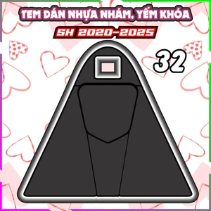 Combo Tem Dán Yếm Nhựa Nhám Sh 2020-2025 SH 150i 160i 125i Mẫu Aa Decal Nhãn Dán