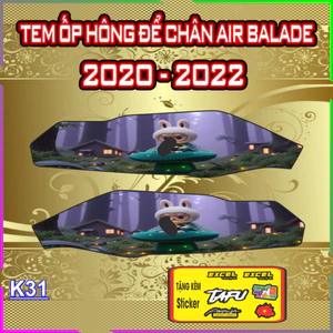 Tem Ốp Hông Đế Chân AIR BLADE Đời 2020-2022 Trang Trí Chống Trầy Tăng Thẩm Mỹ