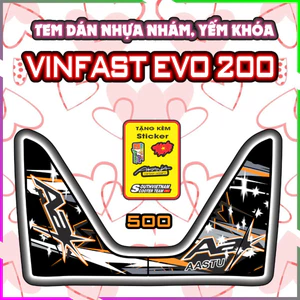 Tem Yếm Nhám Vinfas Evo200 tem Trang Trí Decal Tem Xe Keo Pvc 3 Lớp Co Giản 4 Chiều Mẫu 500