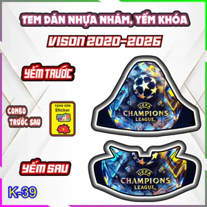 Tem Dán Trang Trí Yếm Khóa VISION 2020-2026 thể thao và âm nhạc trang trí chống trầy
