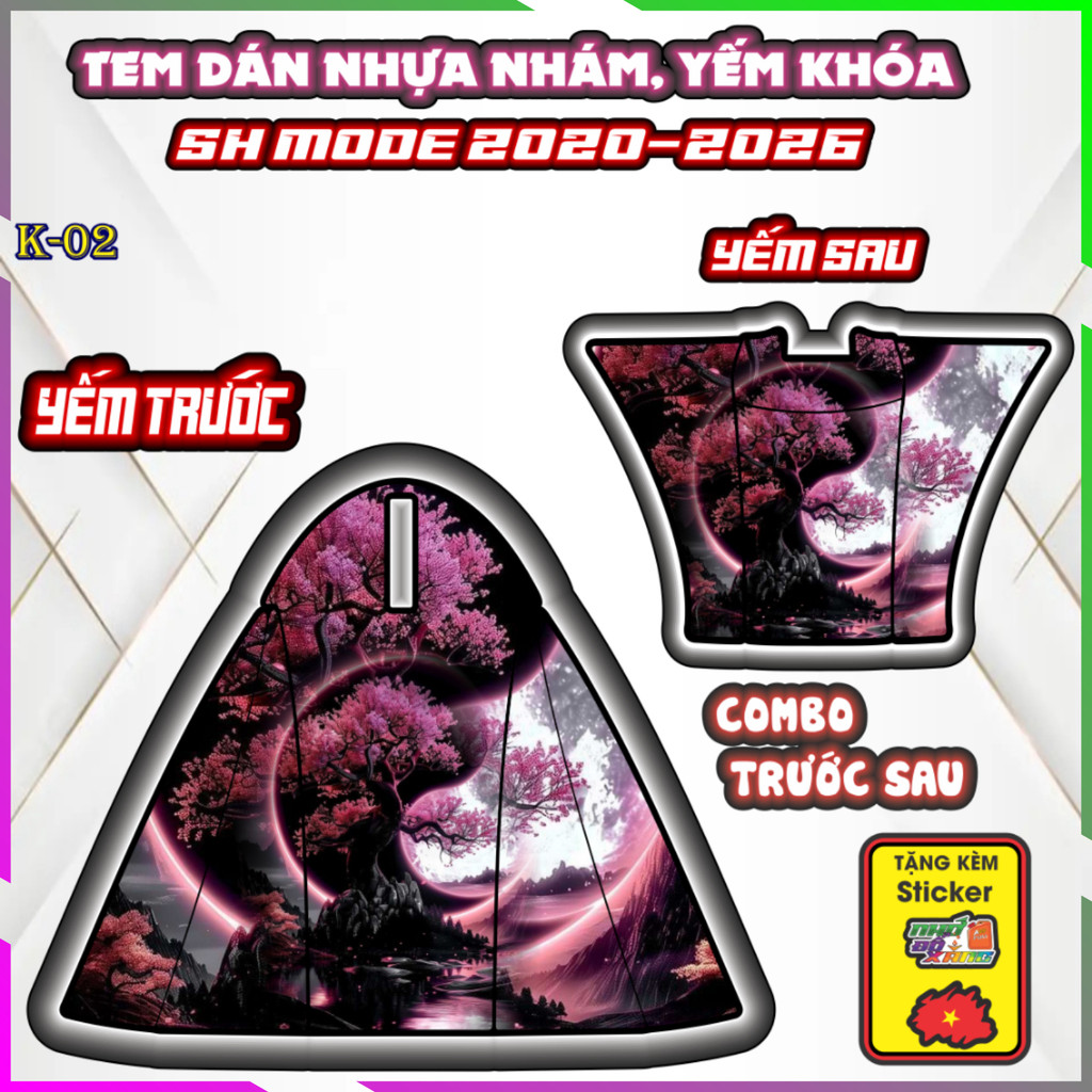 Bộ Nhãn Dán Yếm Nhựa Nhám SH MODE 2020 2026: Trang Trí và Bảo Vệ, Chống Trầy Tuyệt Vời!