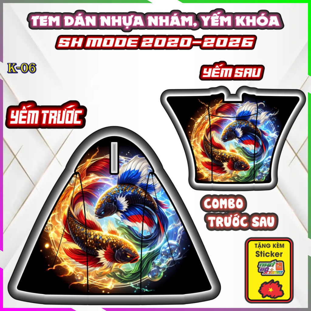 Bộ Nhãn Dán Yếm Nhựa Nhám SH MODE 2020 2026: Trang Trí và Bảo Vệ, Chống Trầy Tuyệt Vời!