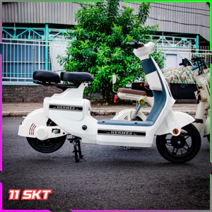Tem dán xe điện mẫu đơn giản in keo trong dán cho xe màu sáng