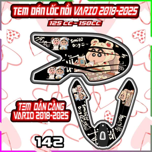 Combo Tem Dán Cảng Lốc Nồi Vario 2018-2025 Dán Trang Trí Shin Bút Chì Nhãn Dán Decal