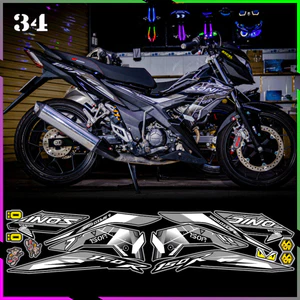 Tem Rời Sonic Trắng Đen Bạc 3 Lớp Cao Cấp Không Thấm Nước Siêu Dính - Nhãn Dán Decal