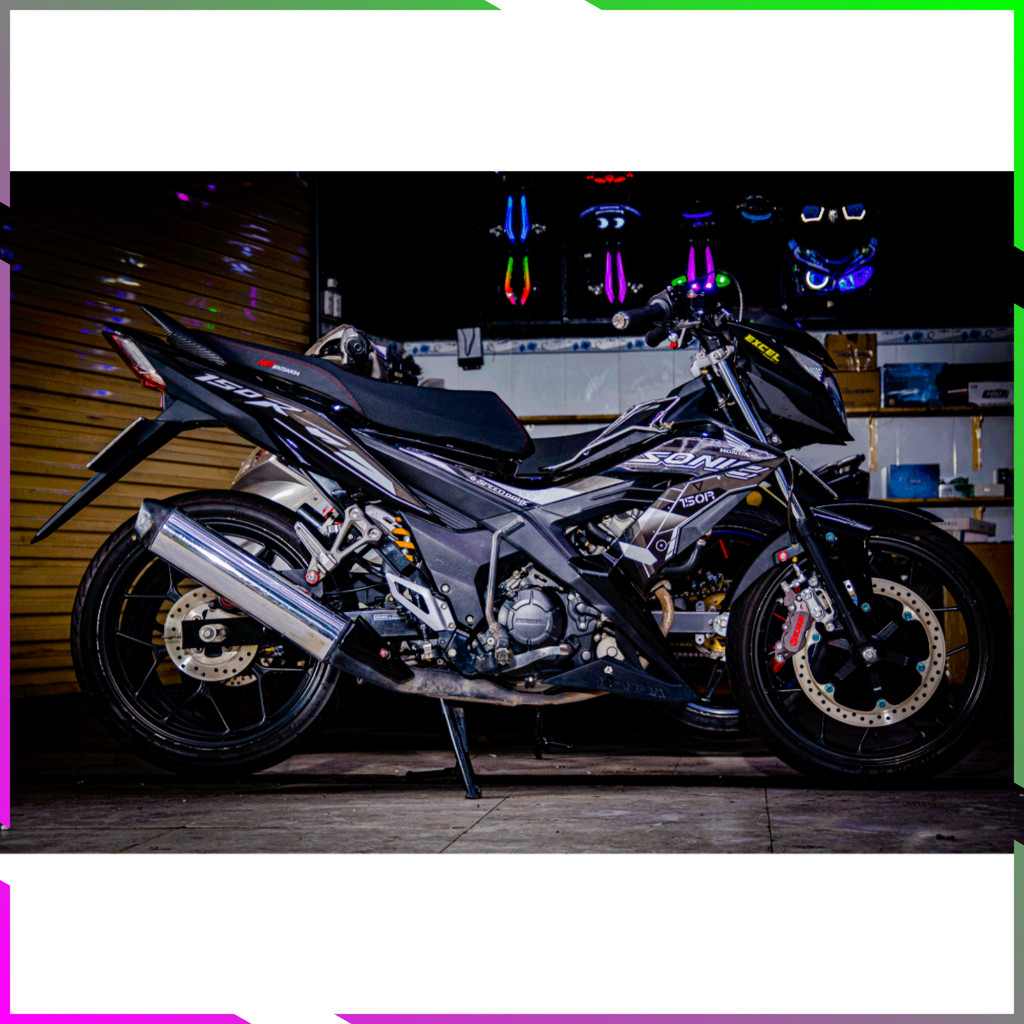 Tem Rời Sonic Trắng Đen Bạc 3 Lớp Cao Cấp Không Thấm Nước Siêu Dính - Nhãn Dán Decal