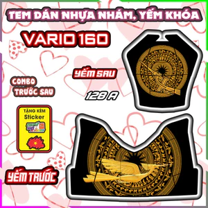 Combo Tem Yếm Nhựa Nhám Vario 160 Dán Tráng Trí Chống Trầy Nhiều Mẫu Decal nhãn dán