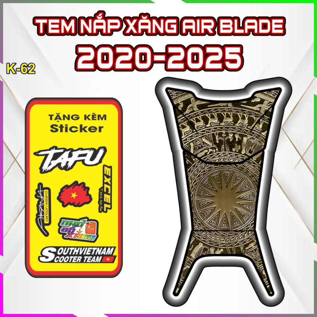 TEM NẮP XẰNG AB 2020-2025 TRANG TRÍ CHỐNG TRẦY