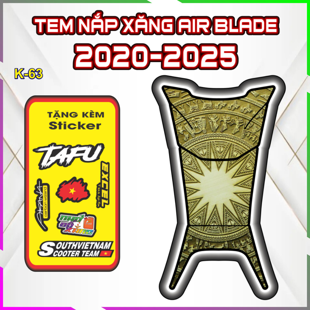 TEM NẮP XẰNG AB 2020-2025 TRANG TRÍ CHỐNG TRẦY