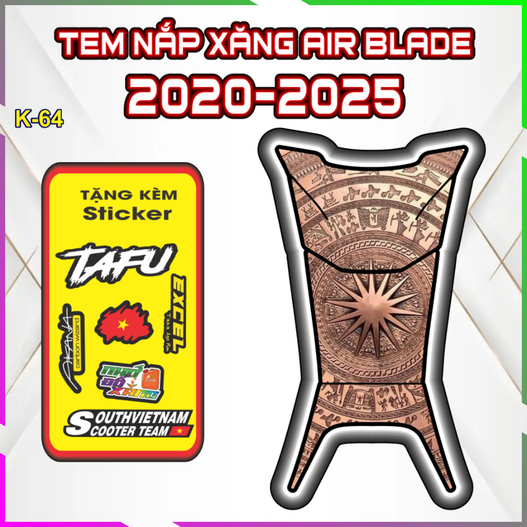 TEM NẮP XẰNG AB 2020-2025 TRANG TRÍ CHỐNG TRẦY